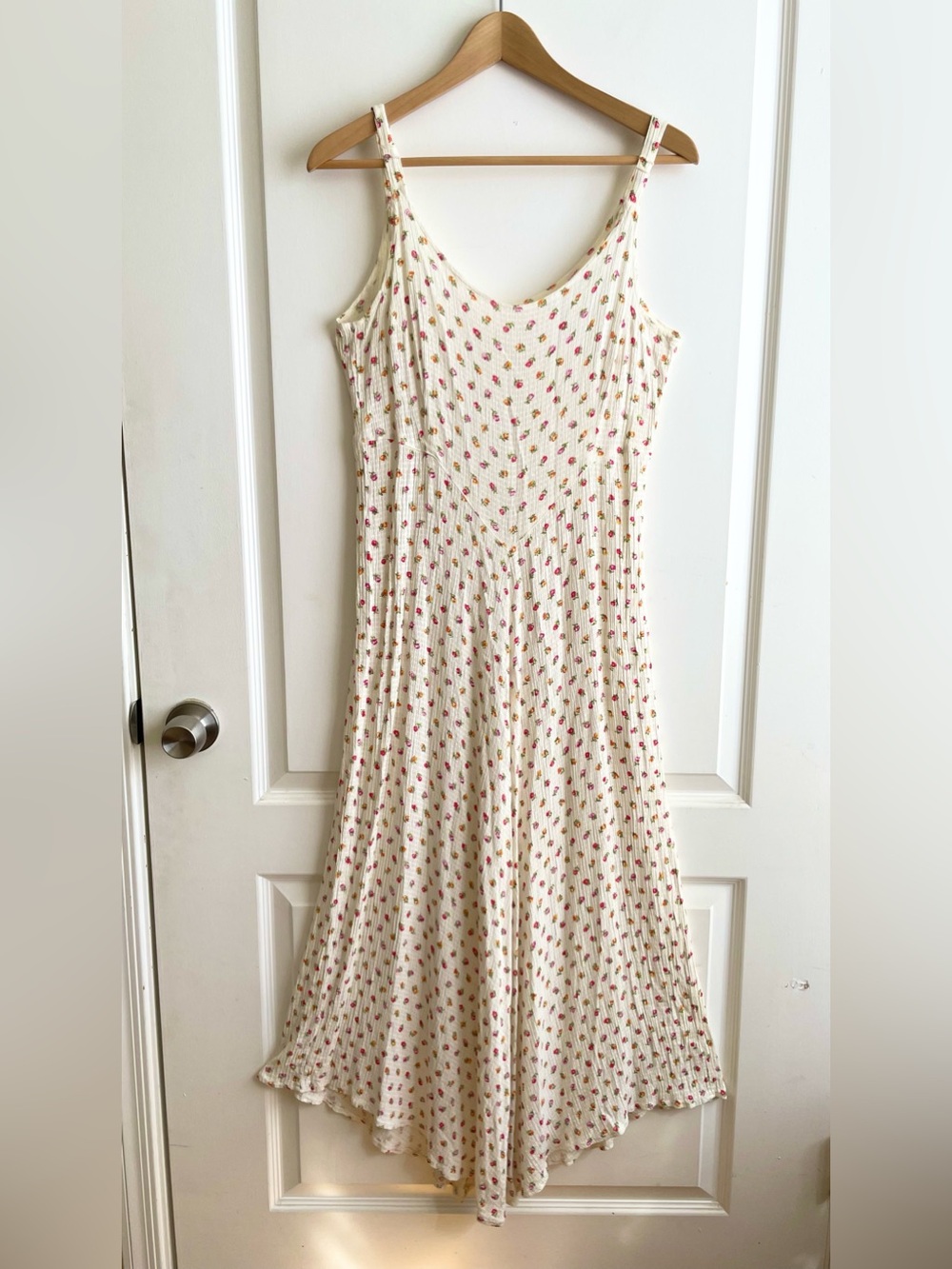 Vtg Marrika Nakk Basque Waist Rosebud Dress S Western Prairie Victorian Cowgirl